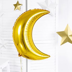 Transparent ballon m/ guld konfetti “Happy New Year”