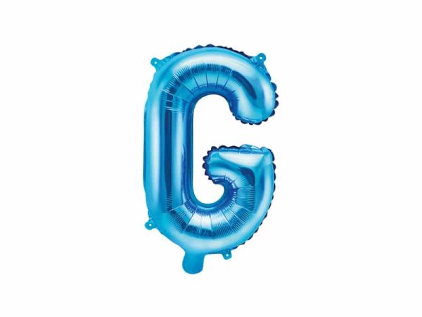 Blå folie ballon bogstav G