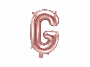 Rosegold folie ballon bogstav G