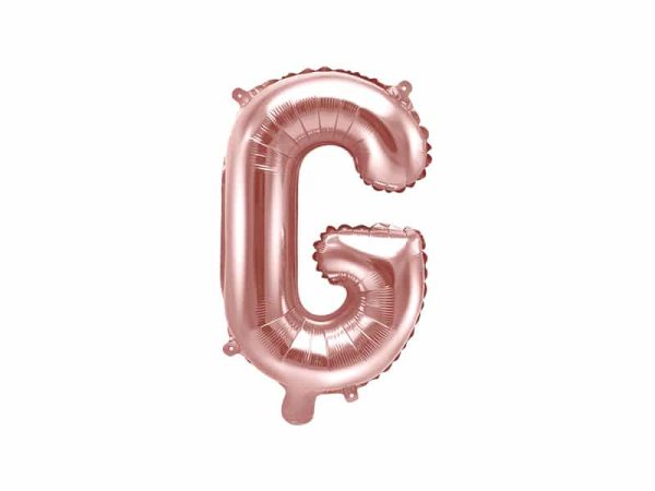 Rosegold folie ballon bogstav G