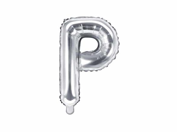 Sølv folie ballon bogstav P