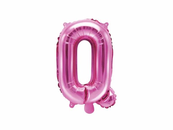 Pink folie ballon bogstav Q