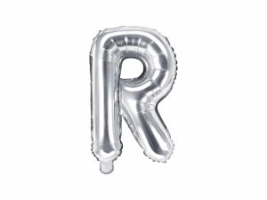 Sølv folie ballon bogstav R