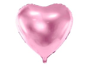 Lyserød hjerte folie ballon (lille)