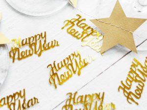 Guld konfetti “Happy New Year”