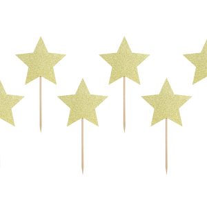 Guld cupcake toppers