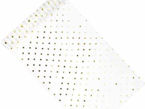 Organza bordløber m/guld el. sølv prikker – vendbar