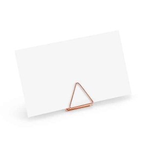 Roseguld bordkortholder triangle