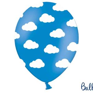 Blå ballon med skyer