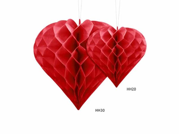 Rød honeycomb hjerte