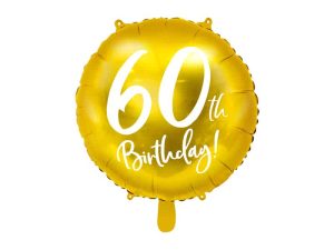 Guld folie ballon 60th birthday