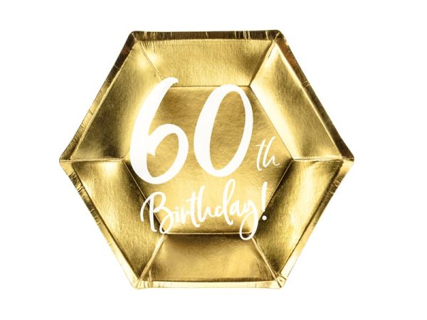 Guld paptallerken 60th birthday