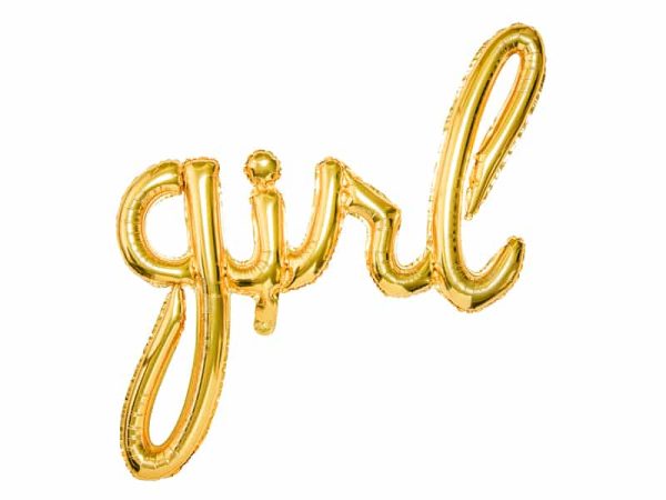 Guld “girl” folie ballon