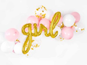 Guld “girl” folie ballon