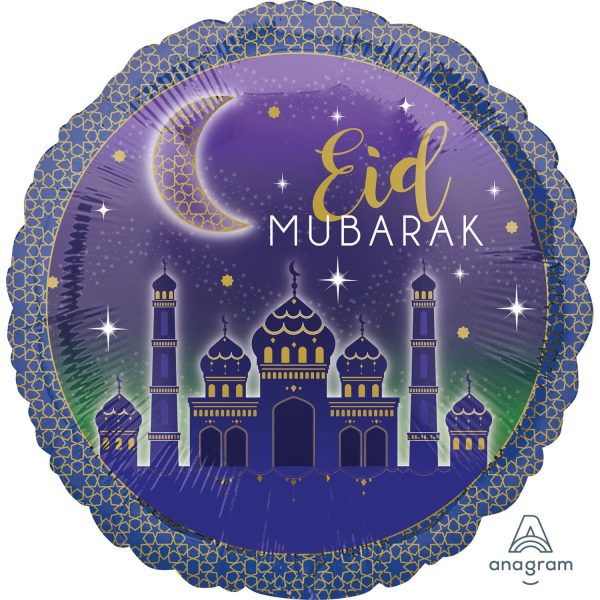 Rund folie ballon “Eid Mubarak”