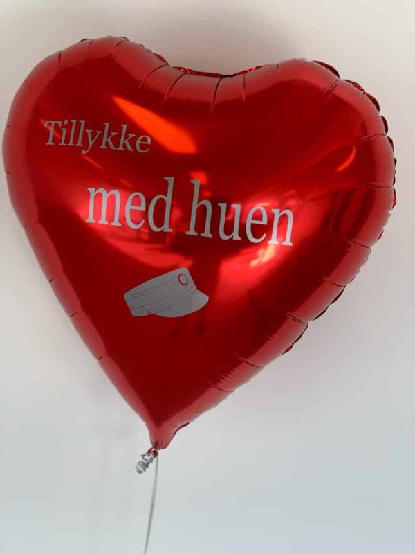 Ballon box hjerte med valgfri tekst (61 cm)