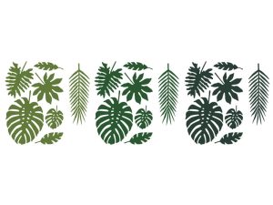 Tropiske blade papirdekoration