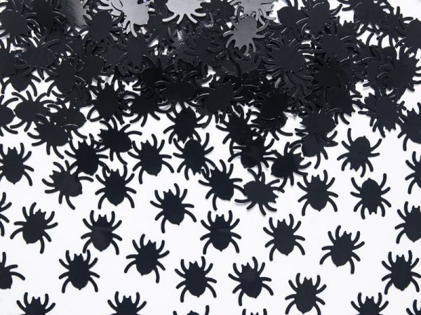Sort edderkoppe konfetti