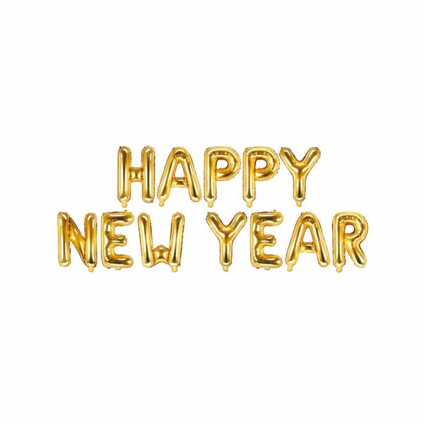 Guld folie ballon “Happy New Year”