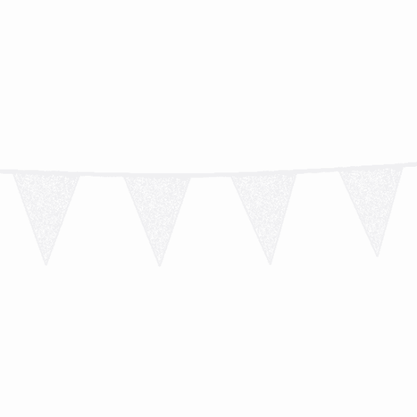 Hvid glitter vimpel banner