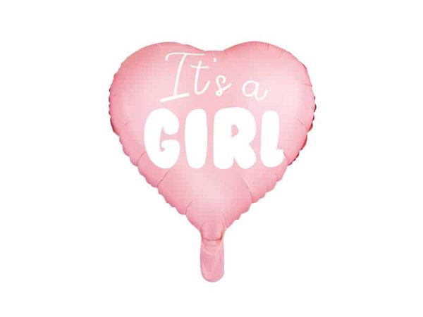 Ballon box lyserød “It’s a Girl” + folie baby