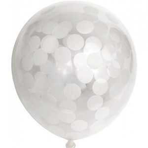 Hvid konfetti ballon