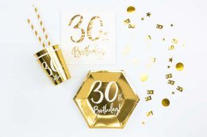 Guld “30!” konfetti