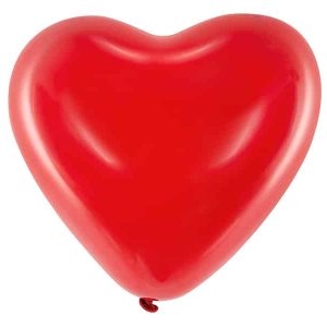 Rød hjerte latex ballon