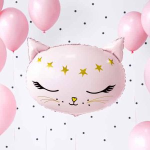 ballon box lyserød kat