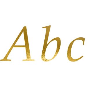 guld klistermærker bogstaver