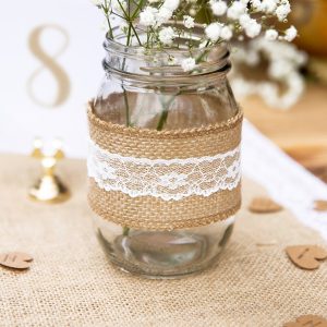 Hør bånd med blonde