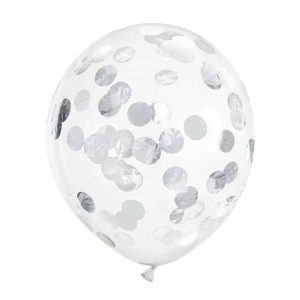 sølv konfetti ballon