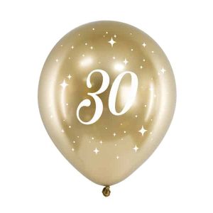 guld chrome ballon 30 års