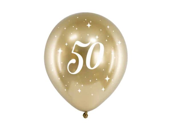 Guld chrome ballon 50 år