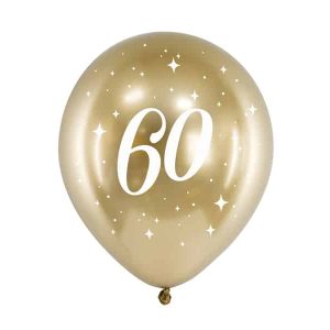 guld chrome ballon 60 års