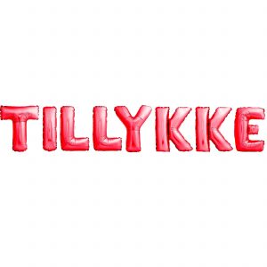 tillykke folie ballon sæt rød