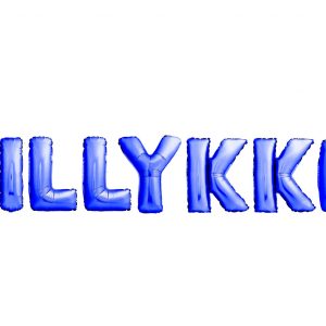 tillykke folie ballon sæt blå