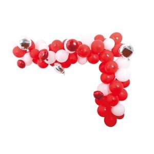 rød/hvid ballon guirlande sæt