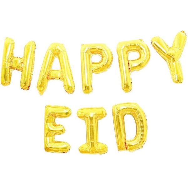 Guld folie ballon “Happy Eid”