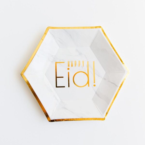 Marmor/guld desserttallerken “Happy Eid”