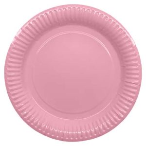 lyserød tallerken
