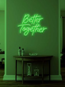 LED neon skilt “Better together”