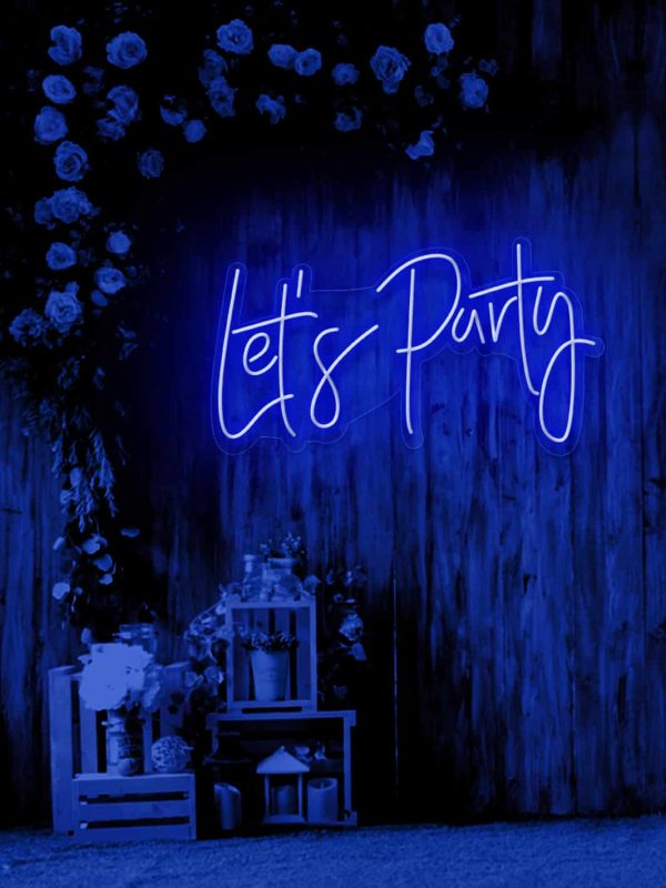LED neon skilt “Let’s party”