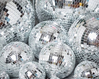 Disco fest - Mix sølv discofest pynt pakke hos Party In A Box