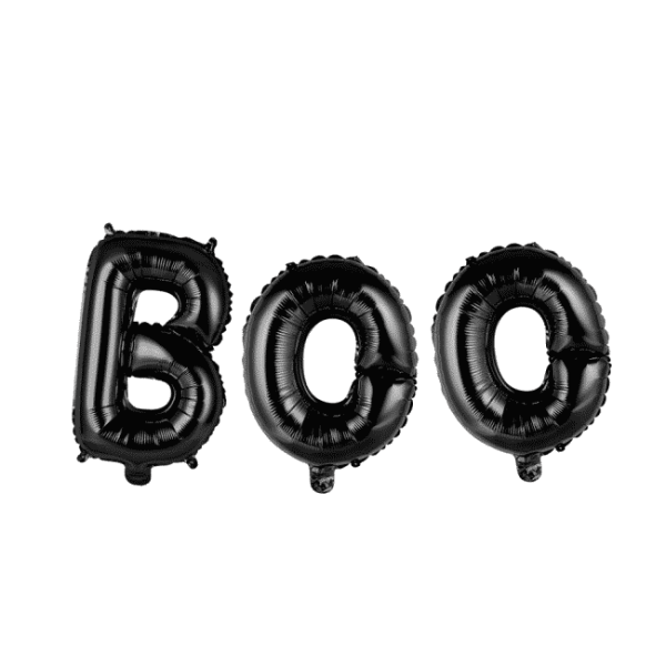 Sort “Boo” folie ballon