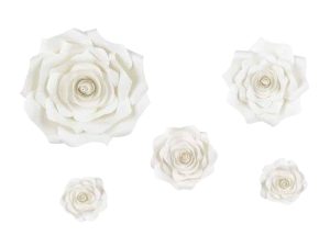 Dekorations roser i hvid
