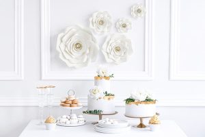 Dekorations roser i hvid