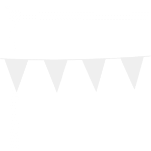 Hvid vimpel banner