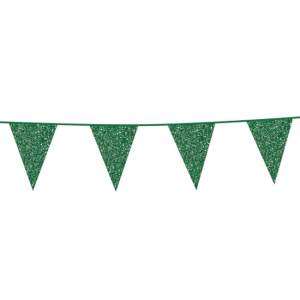 Grøn glitter vimpel banner