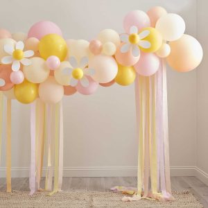 pastel tusindfryd ballon guirlande sæt